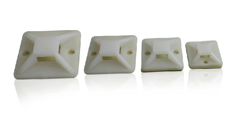 自粘式配线固定座 20*20定位片 扎带吸盘 扎带固定座 1000只/包_8折