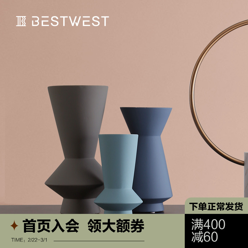 Light key-2 luxury ceramic vase morandi color stylist place to live in the living room home soft decoration decoration ideas