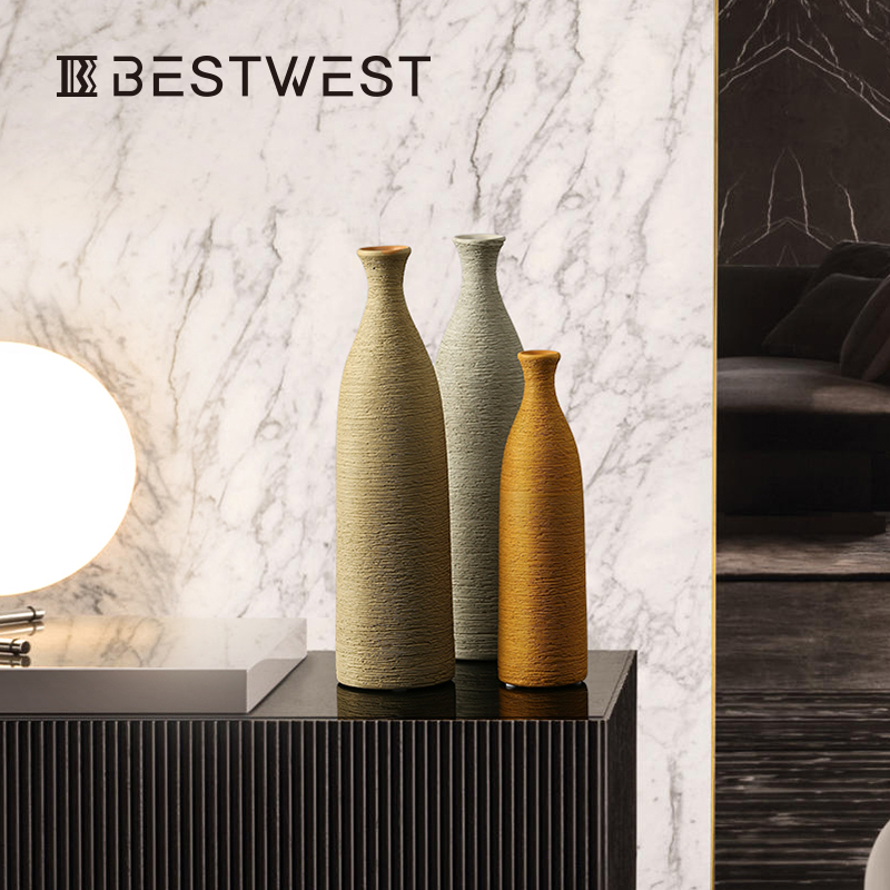 Creative new Chinese style ceramic vase furnishing articles living room table dry flower vases, soft light decorations decoration key-2 luxury restoring ancient ways