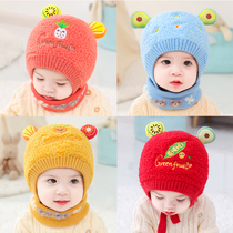 Baby Hat Autumn Winter Pure Cotton Plus Suede Thickened Boy Girl Knit Wool Cord Hat Cute Children Hat Warm