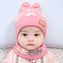 Baby hat autumn and winter cotton thin men and women baby wool hat knitted plus velvet warm childrens hat winter thickening