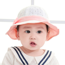 Baby hat spring and autumn thin infant basin hat girl princess hat children fisherman hat summer sunscreen sunshade