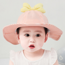 Baby hat spring and autumn thin female baby fisherman hat Princess hat cute super cute children Girl summer basin hat sunscreen