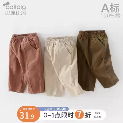 Baby pants corduroy baby straight pants spring boys and children casual loose girls pants Spring and Autumn wear