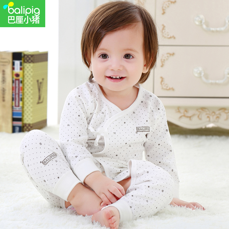 婴儿和尚服纯棉新生儿衣服0-3个月女睡衣男三四五六百天满月宝宝产品展示图2