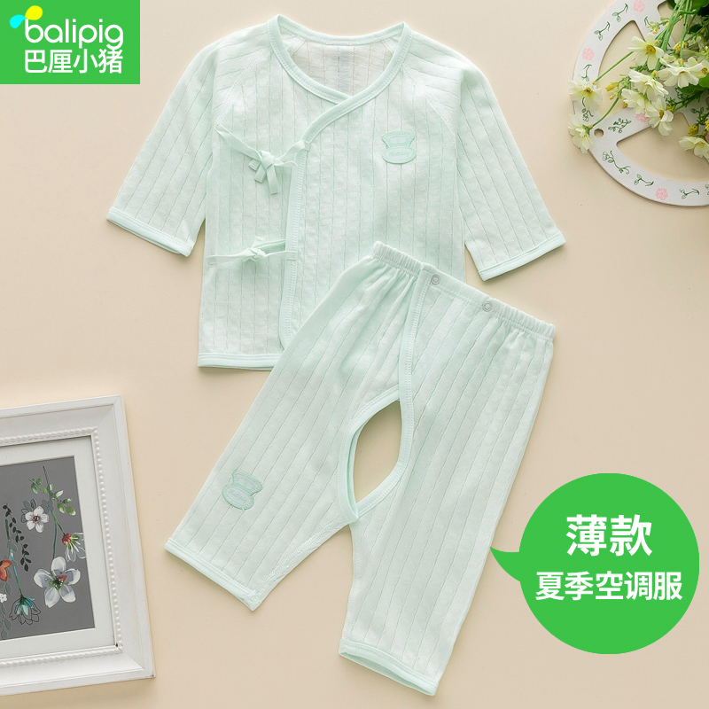 婴儿内衣纯棉和尚服 新生儿衣服0-3个月秋衣宝宝春装套装夏季睡衣产品展示图3