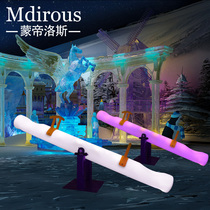 LED colorful luminous seesaw square decoration props outdoor waterproof shopping mall amusement park event decoration props