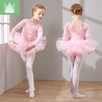 Dance clothing childrens female practice clothing long sleeve ballet dress girl performance kindergarten baby dancing skirt