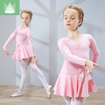 Shang Pinlin dance clothes childrens female practice clothes long sleeve ballet dress childrens conjoined test Chinese dance dance clothes