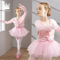 Shang Pinlin dance suit Childrens womens autumn and winter suit Practice suit Long sleeve tutu Childrens dance performance clothing