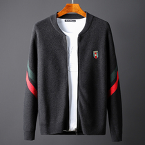 AA has good stock imitation ferret cashmere cardiovert spring autumn new knitwear sweater sweater jacket male Korean version boaty no ball jacket