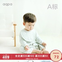  aqpa baby and young childrens one-piece Spring and Autumn new products baby side-opening romper climbing clothes Newborn pajamas home clothes