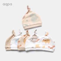 aqpa baby hat cotton spring and autumn 0-6 months newborn cotton fetal cap Newborn male and female baby cute fontanelle cap