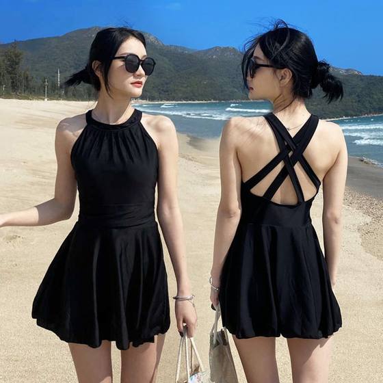 원피스 수영복 순수하고 미묘한 기질, 젊은 여성용 수영복 새로운 섹시한 세련된 흑인 보수적 인 슬림 한 여름 원피스 수영복 순수하고 미묘한 기질, 젊은 여성용 수영복 새로운 섹시한 세련된 흑인 보수적 인 슬림 한 여름