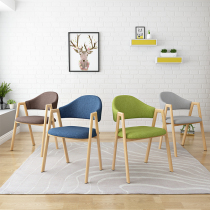 Nordic chair front desk stool desk chair creative ins fast food restaurant backrest modern simple home adult dining chair