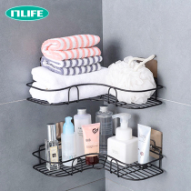 Punch-free corner rack toilet tripod wash rack dormitory storage artifact toilet bathroom wall rack