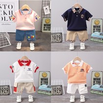 Childrens clothing summer suit baby childrens clothes two-piece boy summer short sleeve New Baby Childrens suit tide