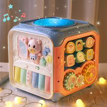Baby hexahedron early education children Music hand drum 7 Pat 8 baby 3-6 months 0 a 1 year old 2 educational toys