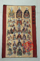 Buddhist Embroidery Religious Embroidery Thangka Embroidery Gold Silk Embroidery Brocade Thangka Buddha Image of the Heavenly Emperors