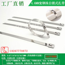 4 6MM any length steel ball self-locking metal tie 316 stainless steel marine cable packing tie tie