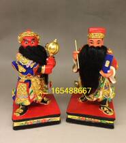 Wenxue Magistrate Wushu Judge Buddha statue custom-made lacquer thread carving camphor wood carving 15cm