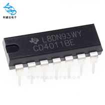 New in-line CD4011BE CD4011 four 2-input NAND gate logic chip DIP-14