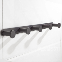 New German high-end 304 stainless steel black matte clothes hook toilet hook hotel engineering coat hook