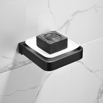 New German all copper plating black bathroom soap box toilet glass soap dish set toilet soap box