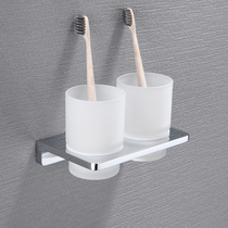 New German bathroom Copper high-grade mouthwash cup shelf Double mouthwash cup bathroom toothbrush cup shelf bathroom