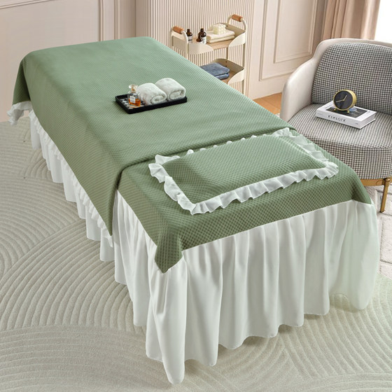 High-end beauty bed cover four-piece set knitted cotton massage physiotherapy bed cover quilt cover light luxury high-end feeling all seasons universal
High-end beauty bed cover four-piece set knitted cotton massage physiotherapy bed cover quilt cover light luxury high-end feeling all seasons universal