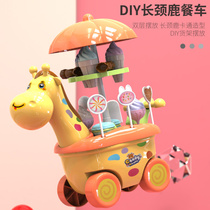 Childrens house ice cream machine toy baby girl candy ice cream truck kitchen set 3 years old 6