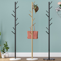 Marble Easy clothes hanger floor bedroom clothes hat rack small clothes rack hanging bag rack home iron art hanging clothes hanger