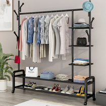 Clotheshorse Floor Bedroom Folding Indoor Simple Cloakhat Rack Balcony Hung Hanger Double Pole Style Home Clotheshorse