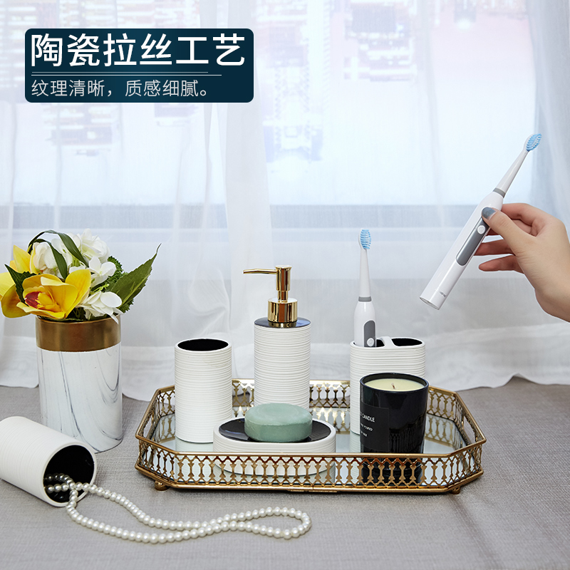 Modern ceramic sanitary ware suit bathroom toilet practical furnishing articles home decoration ideas sink for wash gargle cup