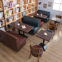 Retro coffee western restaurant tables and chairs simple milk tea burger snack bar table and chair combination theme restaurant bar card seat