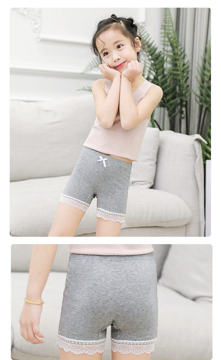 女童安全裤纯棉防走光儿童保险裤夏季薄款大童宝宝小女孩打底短裤_领