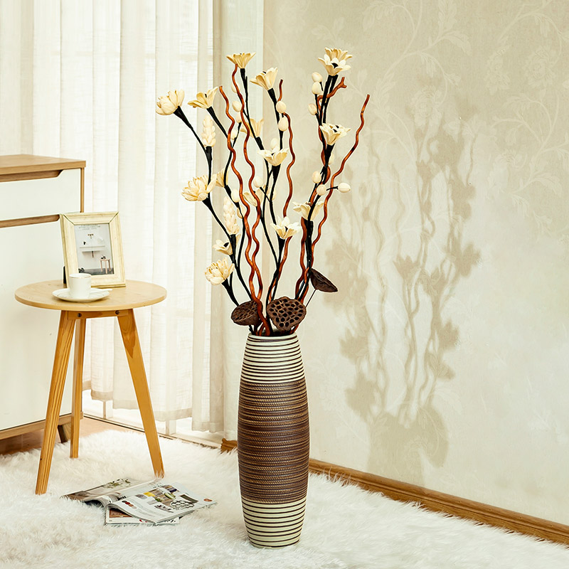 The ground simulation flower vase sitting room home decoration ideas European contracted ceramic flower arranging dried flower vase furnishing articles