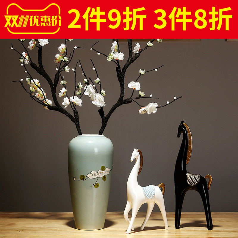 Jingdezhen ceramics vase modern new Chinese style by hand the sitting room porch place to live in dry flower arranging flowers crafts