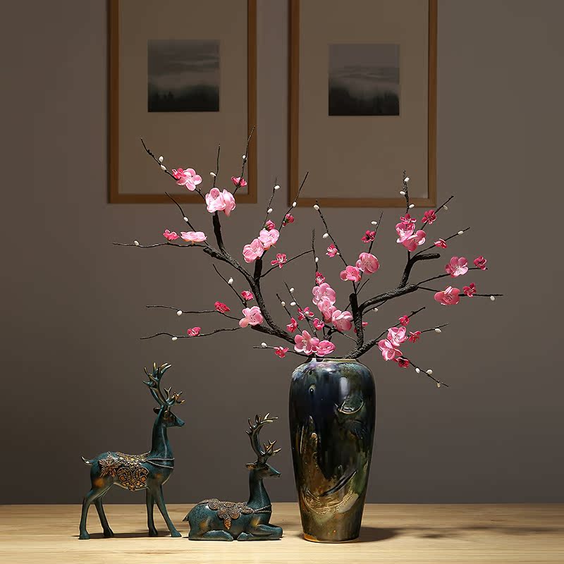 New Chinese style is contracted vase dried flowers decorative home furnishing articles sitting room flower arranging simulation ceramics decoration