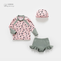 Swimwear women children 1-3 years old 2 little girls Childrens swimsuit split BAO WEN2021 new girls swimsuit foreign style