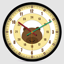 HICAT children learn bear mute early education wall clock childrens room bedroom kindergarten cartoon home classroom hang watch