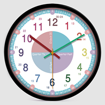 Learning Wall Clock Mute Living Room Creative Kindergarten Wall Watch Decoration Clock Childrens Room Bedroom Modern Simple Clock