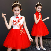 61 children to play a chorus dress for womens fluffy dress Summer princess yarn dress Kindergarten Grand Choral Performance Apparel