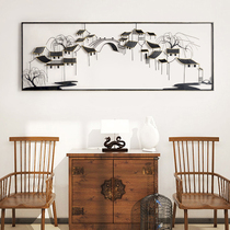Three-dimensional Chinese wall decoration Living room background wall decoration hanging creative wall hanging modern wall decoration wrought iron pendant