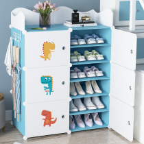 Simple shoe cabinet household multi-layer dustproof large-capacity shoe shelf indoor good-looking door economical storage artifact