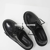 GREMADE VIBE imported calf leather than shoes double bottom derby trend leather shoes increased by 3 5CM