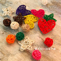 My Neighbor Totoro squirrel rodents and parrot feet toys bite cane parrot bite toys small rattan ball