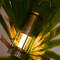 Medieval warehouse camping lamp outdoor camping portable ultra-long battery life rechargeable atmosphere lamp retro atmosphere coffee shop hanging lamp