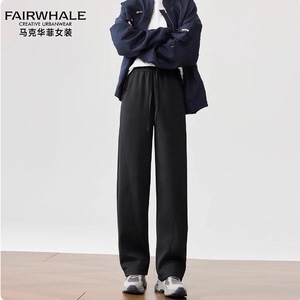 马克华菲运动裤秋春季2025新款卫裤宽松休闲阔腿香蕉裤爵士舞裤子