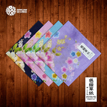Japanese womens wind handkerchief Pure cotton sweat-absorbing cotton soft single-layer thin printed handkerchief Ancient style square towel